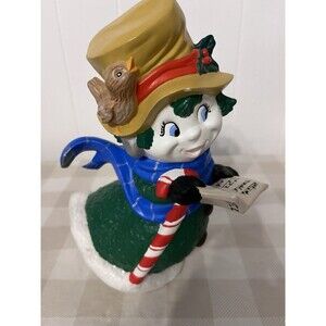 Vintage 1998 Handmade Painted Floating Christmas Caroler Caroling  Decoration